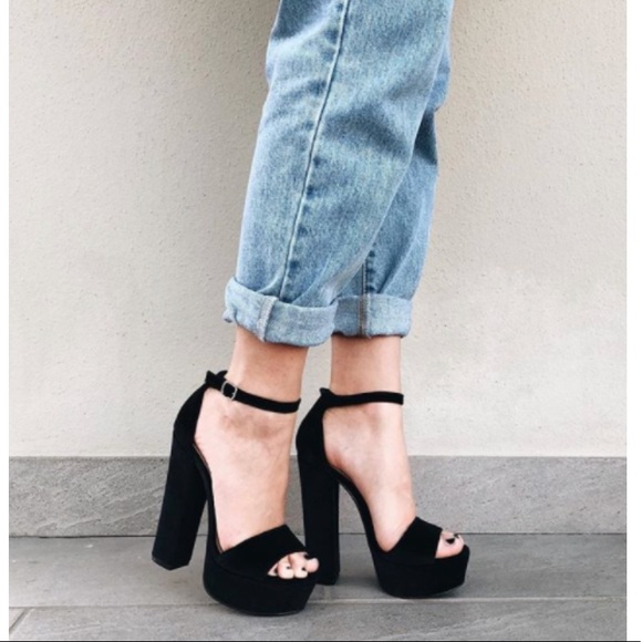 Black Velvet Gonzo Platform Heel 65 